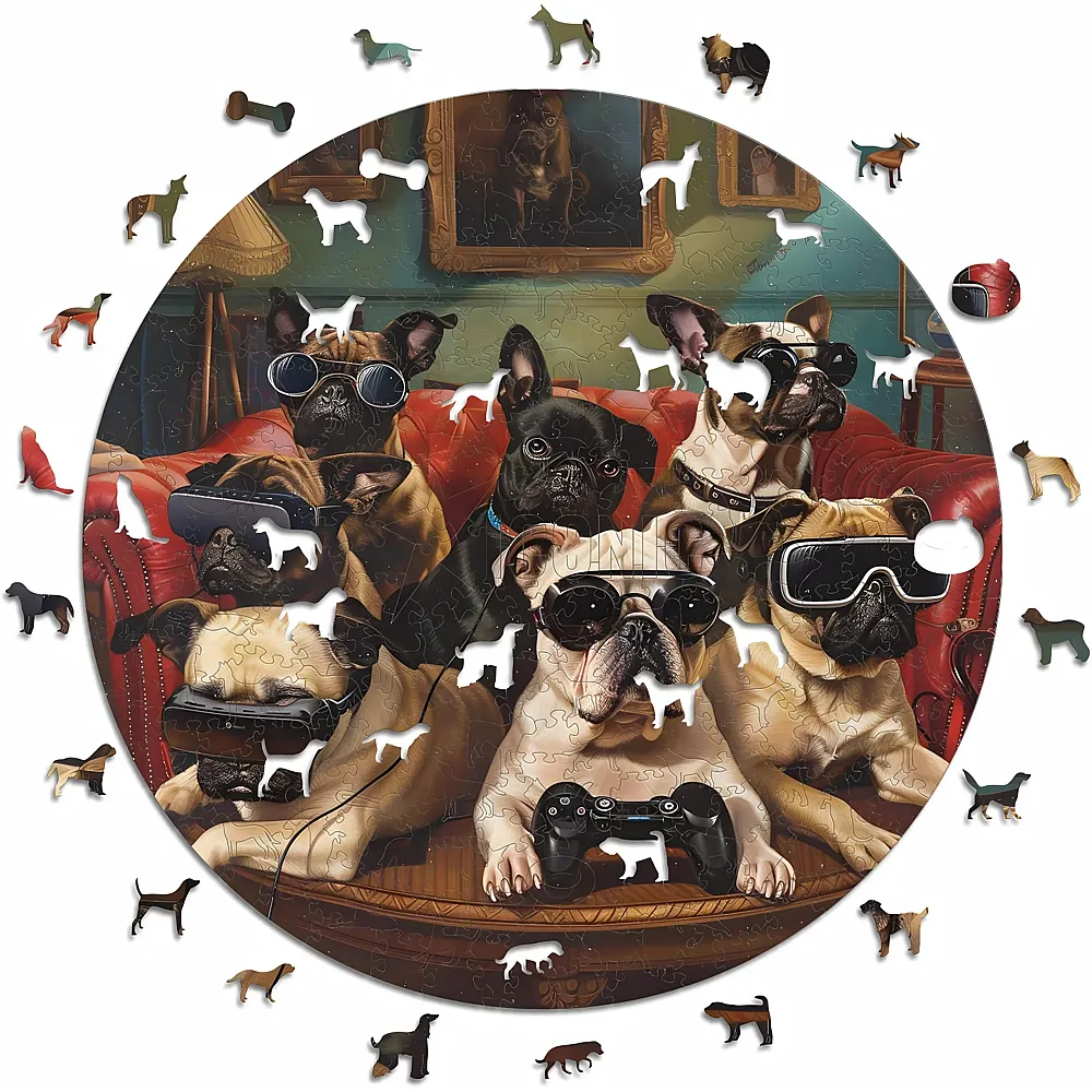 Iconic Puzzle Gamer Dogs 350Teile