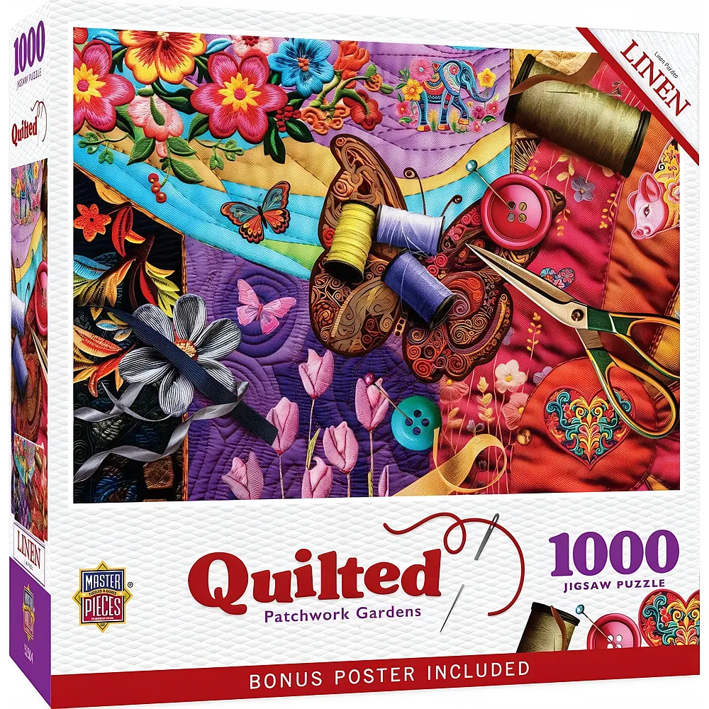 Master Pieces Puzzle Quilted Patchwork G�rten - 1000 Teile