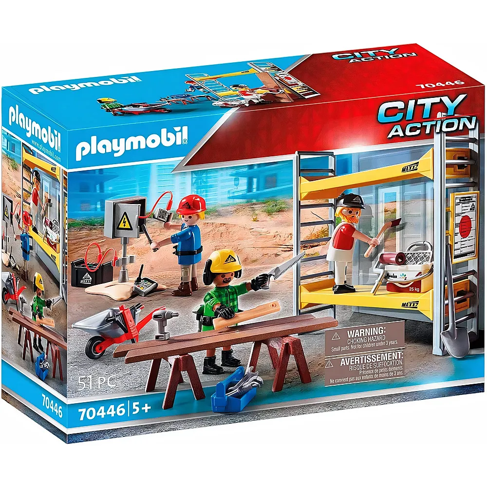PLAYMOBIL City Action Bauger�st mit Handwerkern 70446