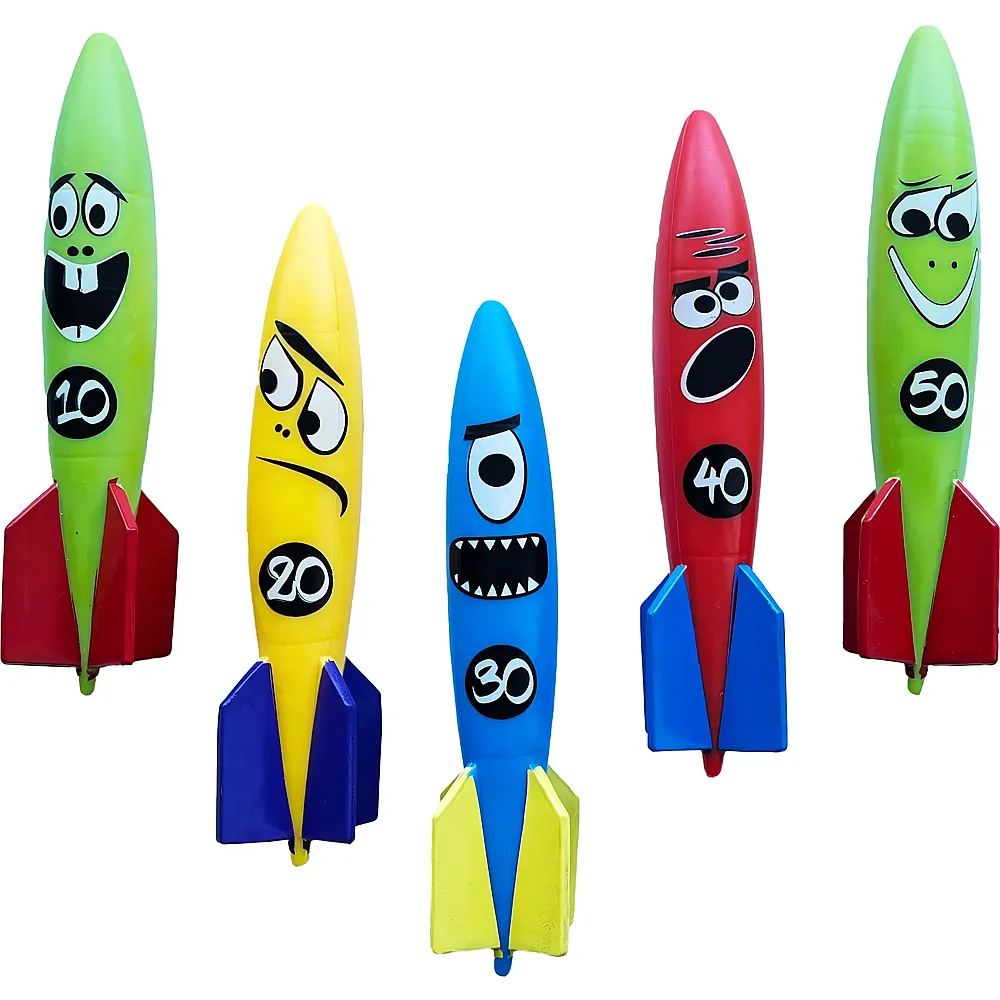Schildkrt Mini-Raketen, gleiten unter Wasser, nummeriert 5Teile | Wasserspielzeug