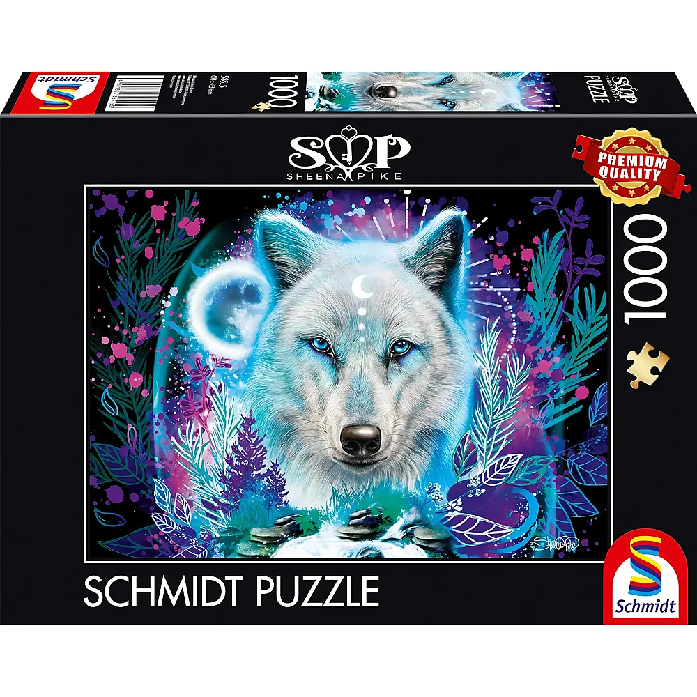 Schmidt Puzzle Sheena Pike Neon Arktis Wolf 1000Teile