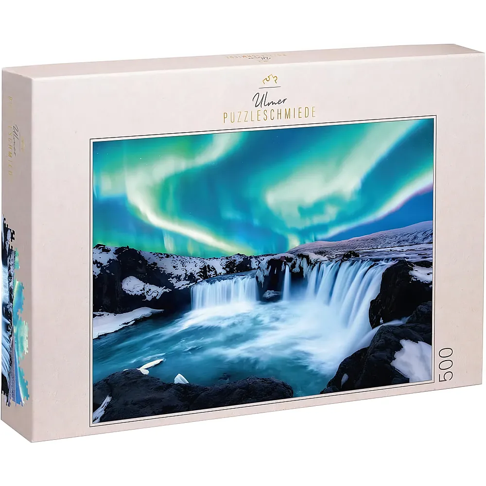 Ulmer Puzzleschmiede Die Elemente des Nordens - Am Godafoss-Wasserfall in Norwegen - 500 Teile