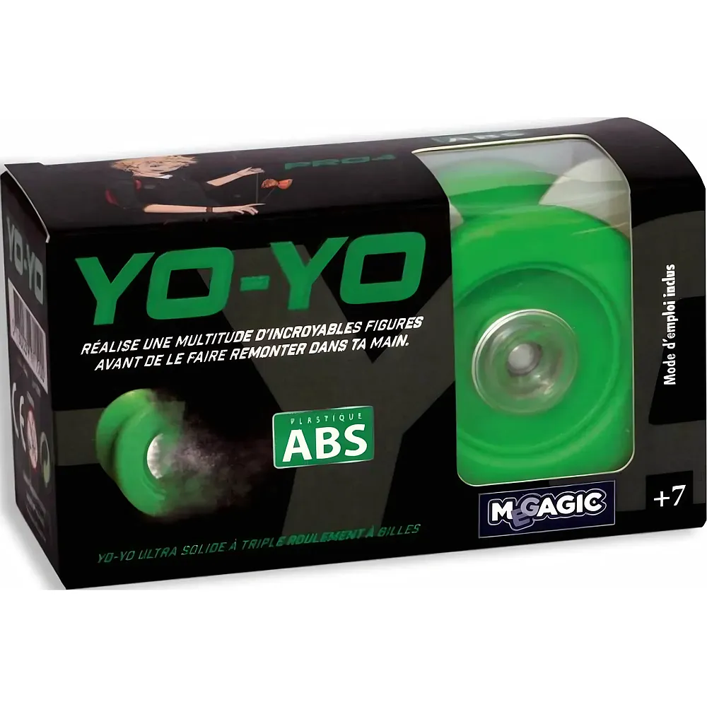 Megagic Yoyo Pro Plastique Triple Roulement A Billes vert