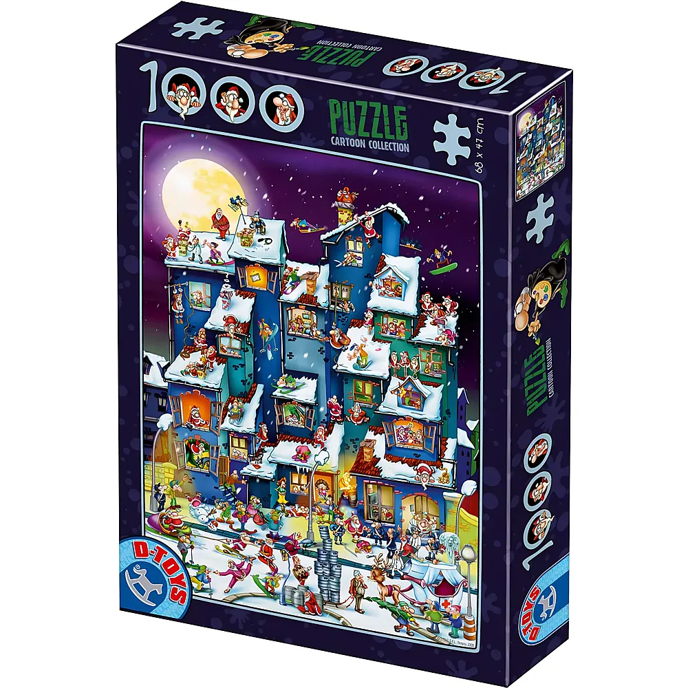 DToys Puzzle Cartoon Collection Weihnachtsrummel - 1000 Teile