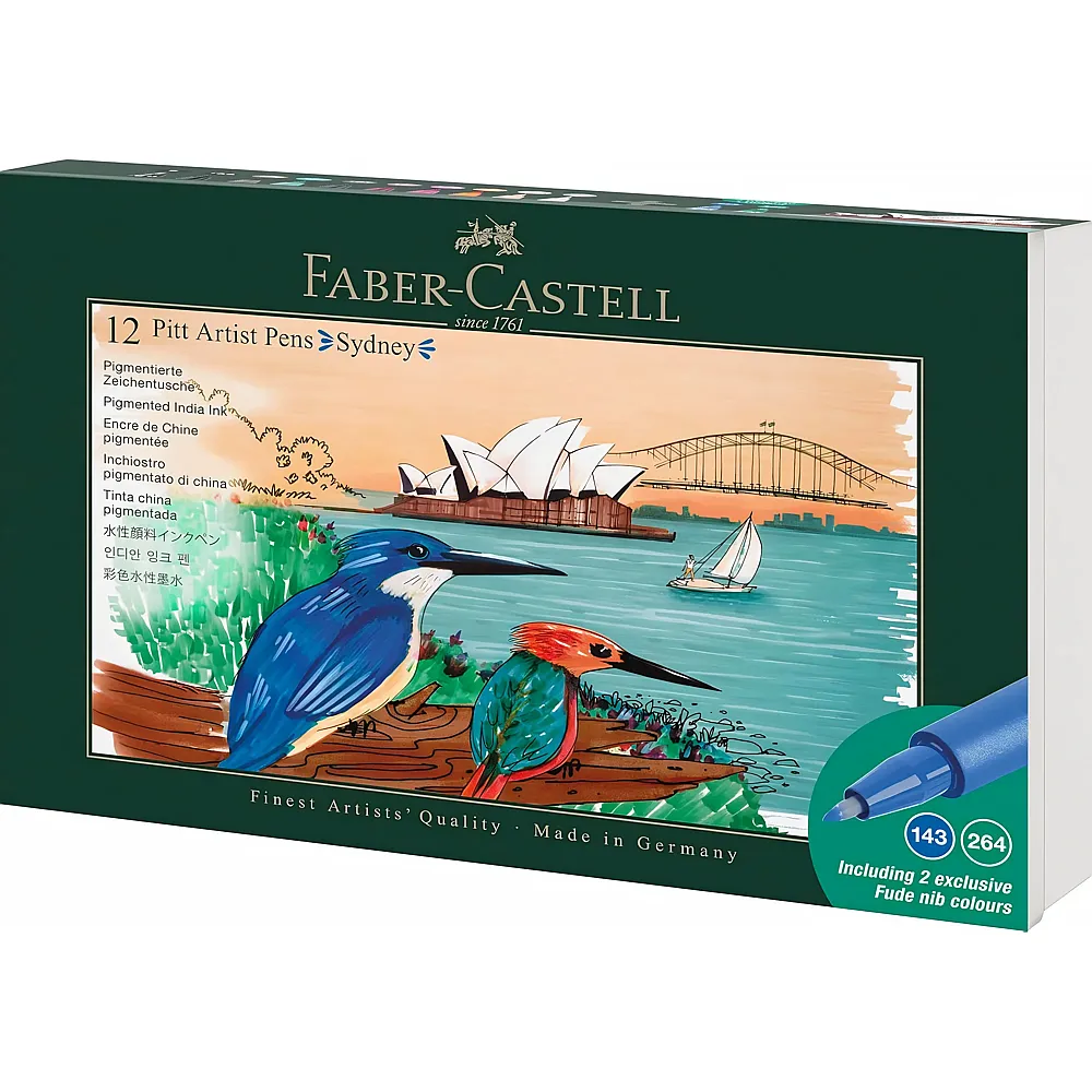 Faber-Castell PITT Artist Pen Set Sydney 12Teile