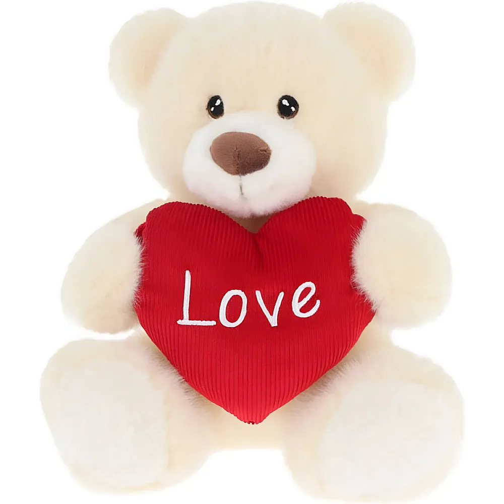 KeelToys Keeleco B�r mit Herz Beige - 20 cm - B�ren Pl�sch