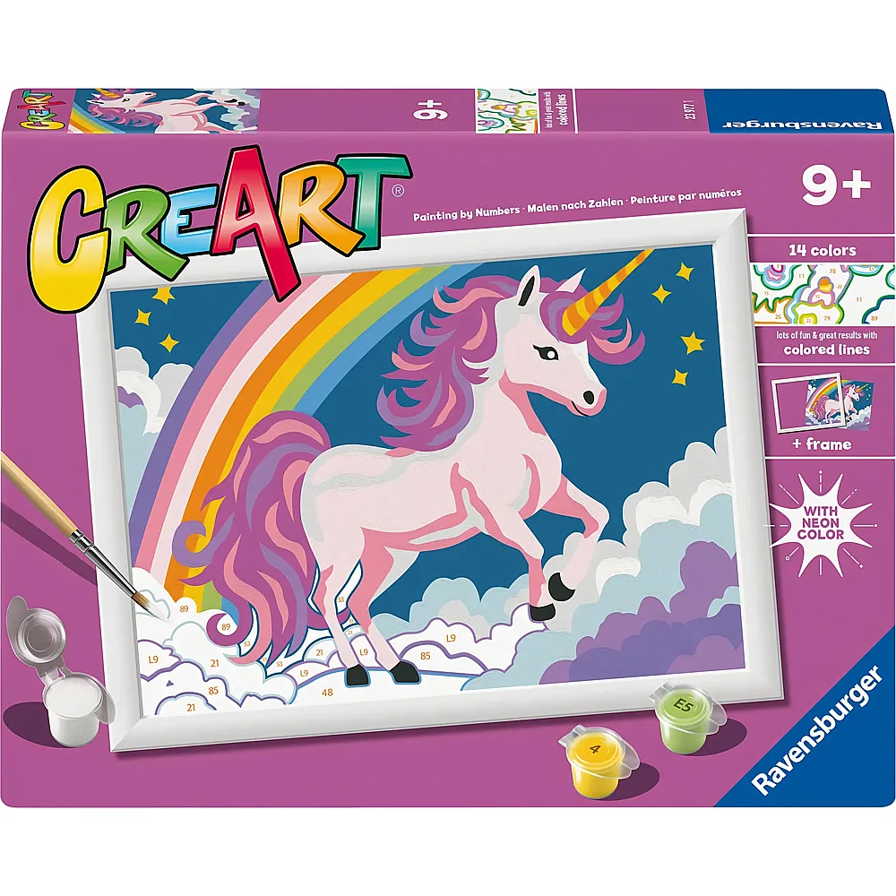 Ravensburger CreArt Malen nach Zahlen - Pinkes Einhorn