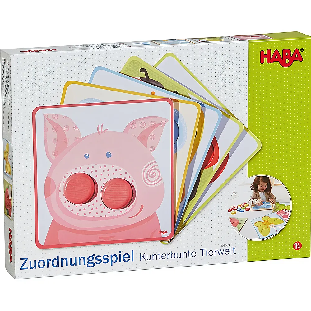 HABA Kleinkind Zuordnungsspiel Kunterbunte Tierwelt