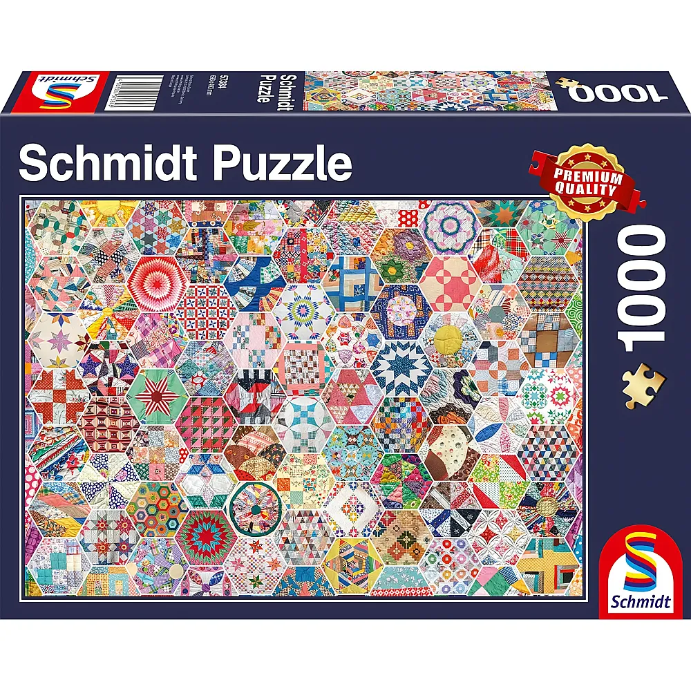 Schmidt Puzzle Amerikanischer Patchwork Quilt 1000Teile