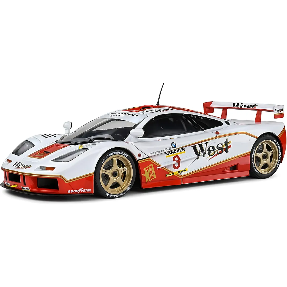 Solido 1:18 McLaren F1 GTR BPR GT 8 Weiss
