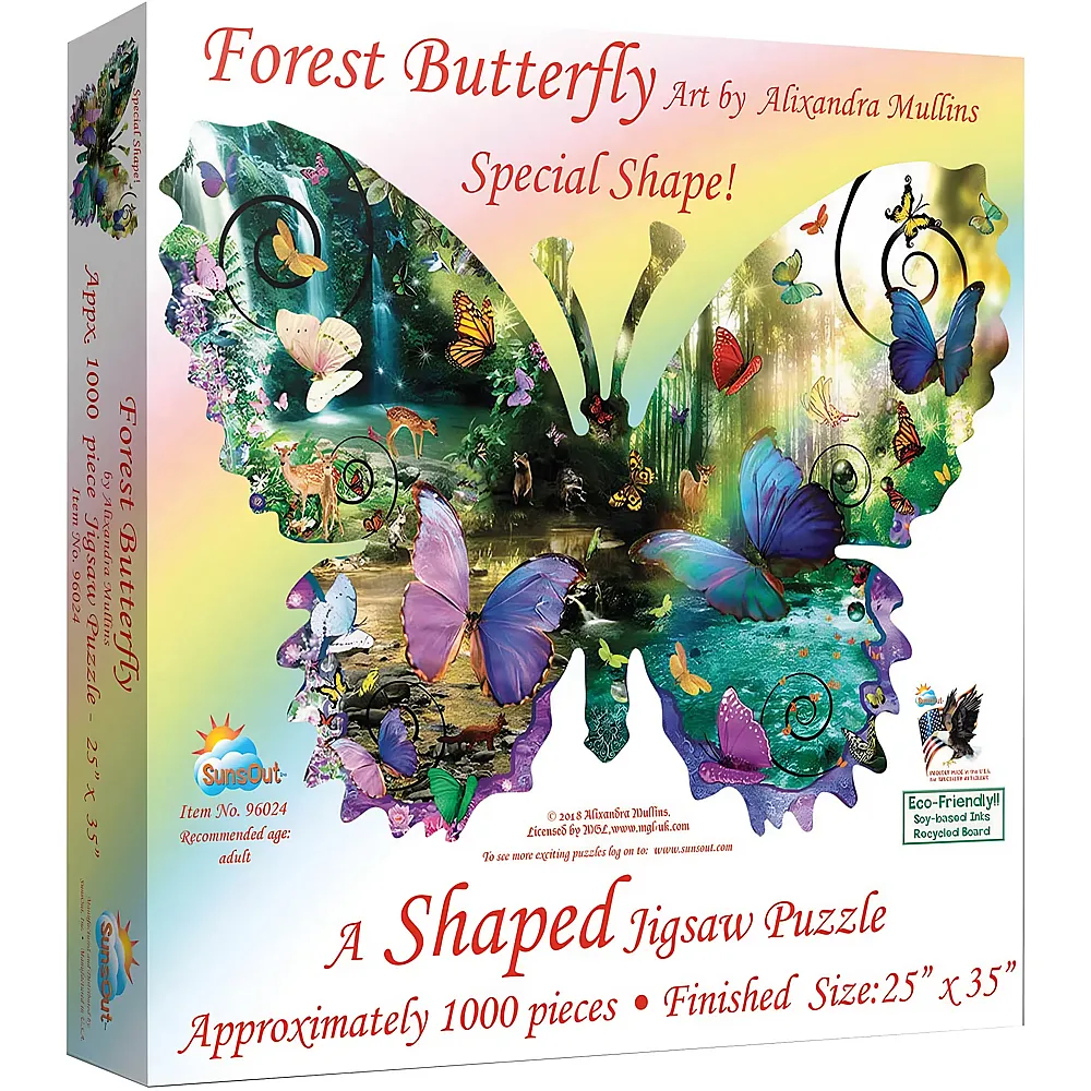 SunsOut Puzzle Alixandra Mullins Forest Butterfly - 1000 Teile