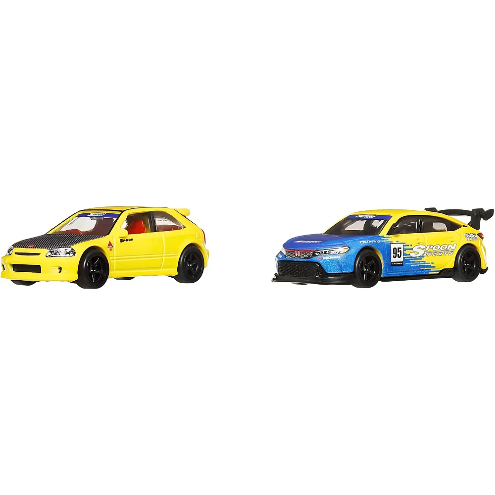 Hot Wheels Premium Car 2-Pack '99 Honda Civic Type R EK9 & Honda Civic Type R 1:64