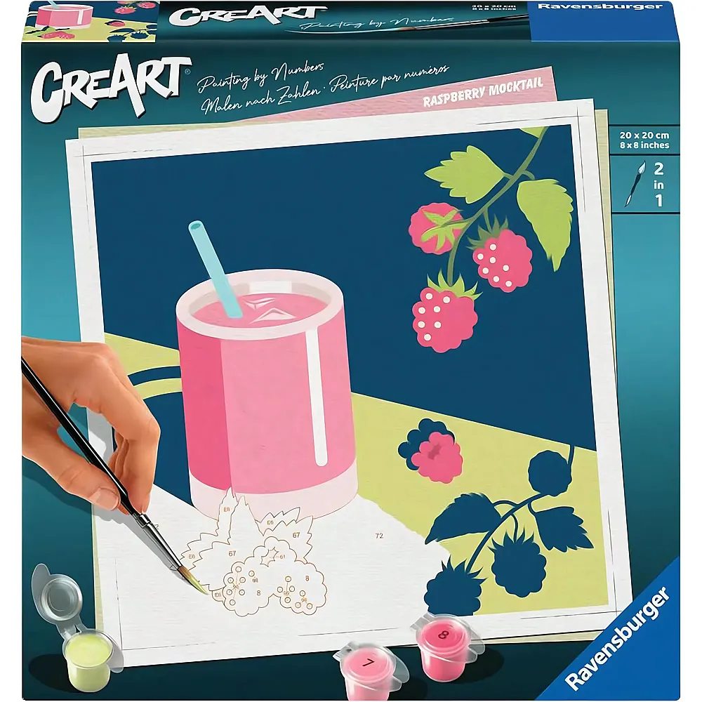 Ravensburger CreArt Malen nach Zahlen Mocktail Himbeere