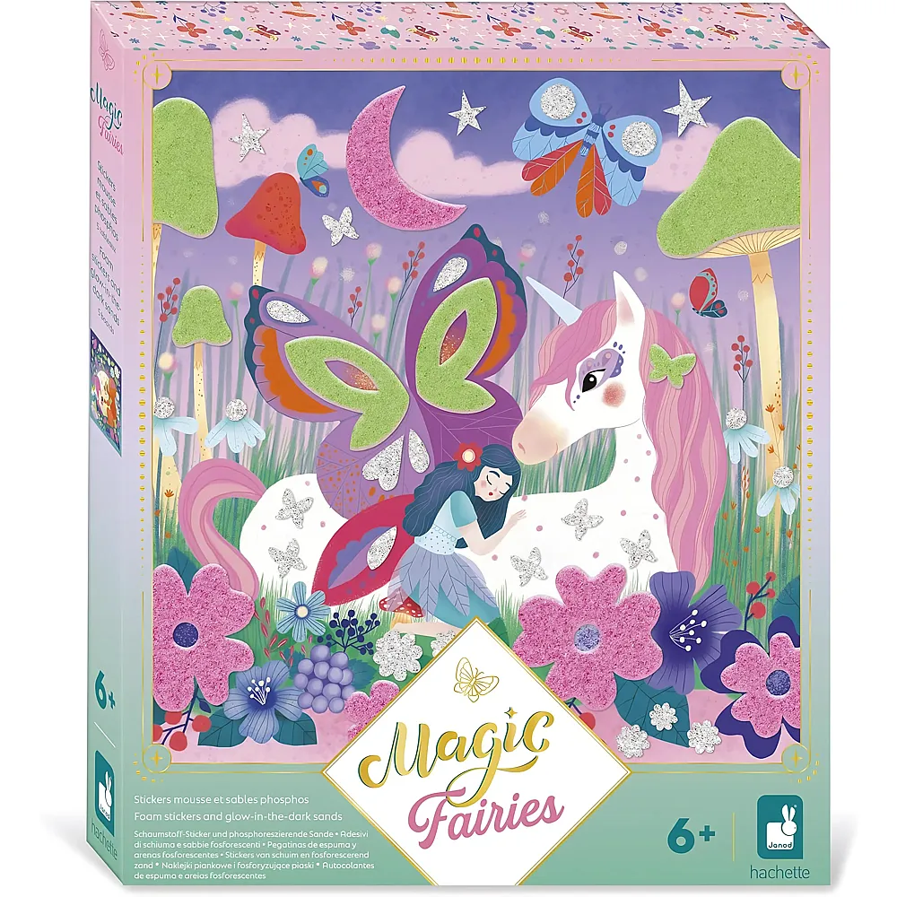 Janod Magic Fairies Stickers und phosphoreszierende Sande
