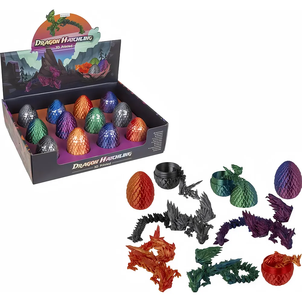 Sombo 3D-gedruckter Drache mit Ei 12 St�ck im Display - Suche