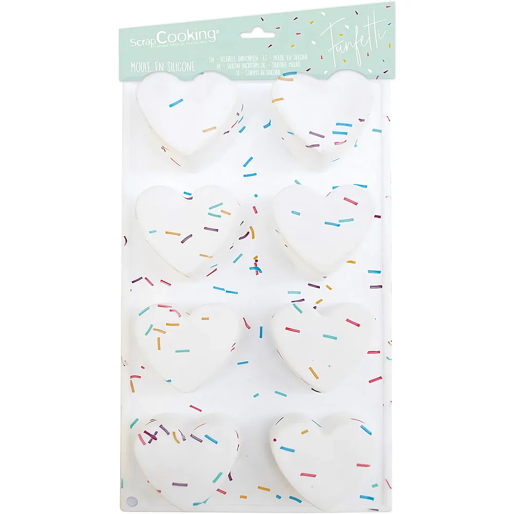 ScrapCooking Silikonform 8 Herzen | Backen & Dekorieren