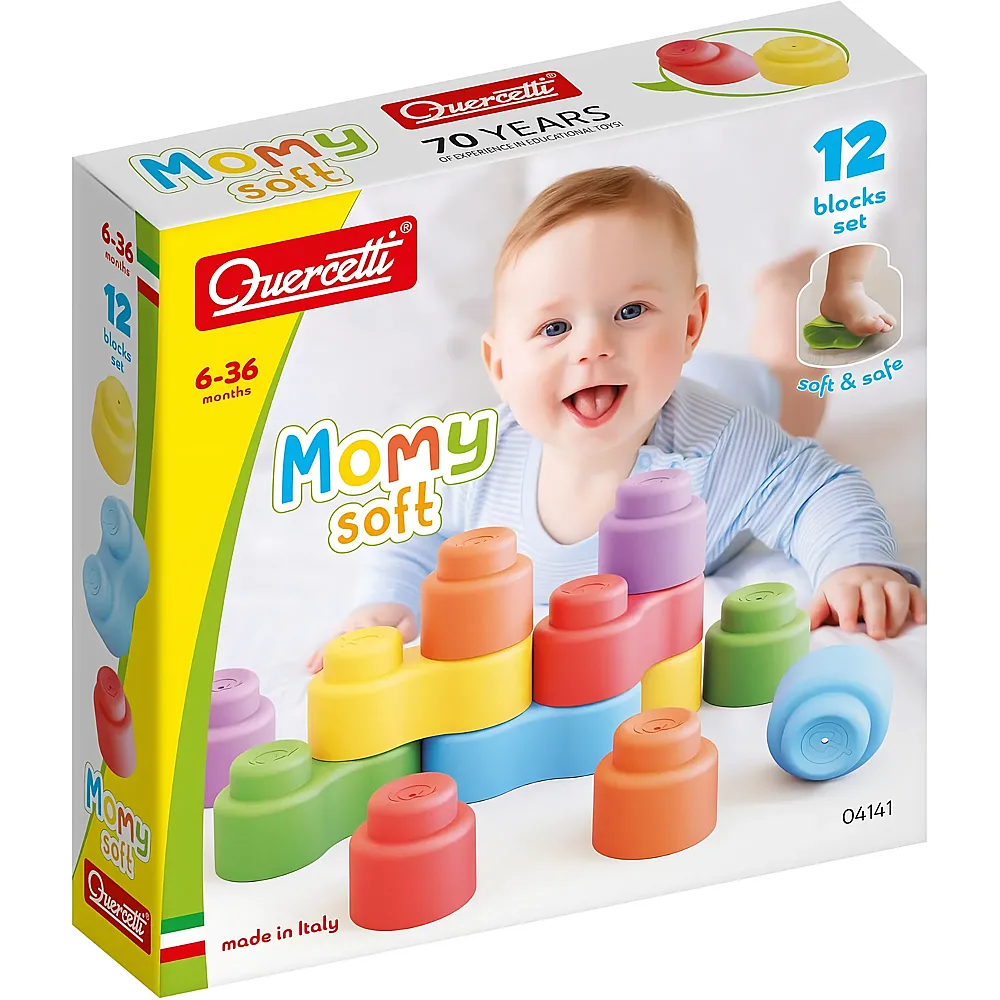 Quercetti Momy Soft Bausteine - 12 Teile