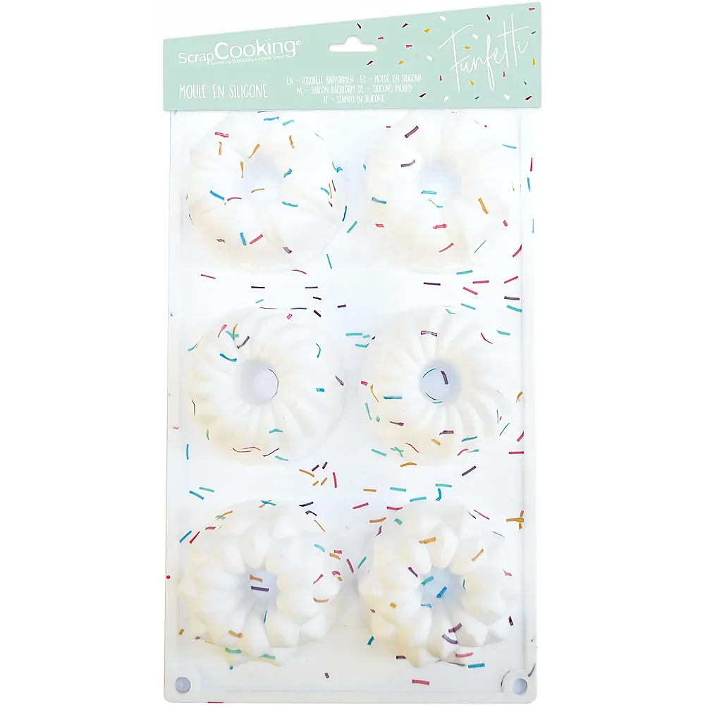 ScrapCooking Silikonform 6 Kouglof - Funfetti | Backen & Dekorieren