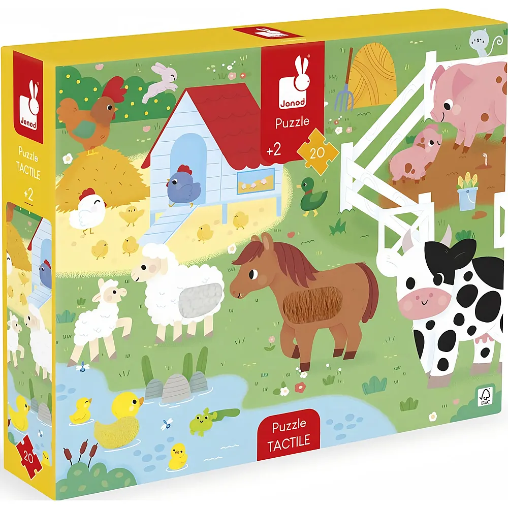 Janod F�hl Puzzle Bauernhof - 20 Teile