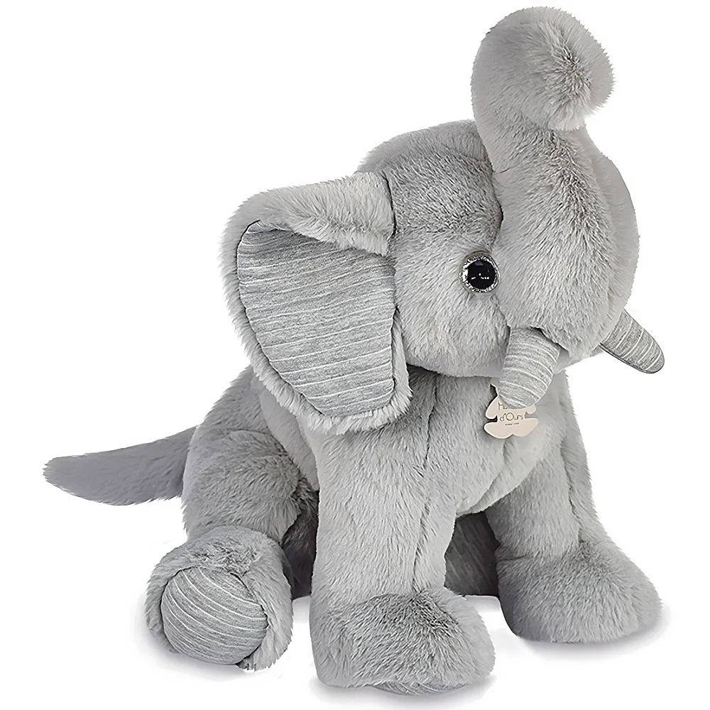 Doudou et Compagnie Preppy Chic Elefant grau 45cm | Wildtiere Plsch