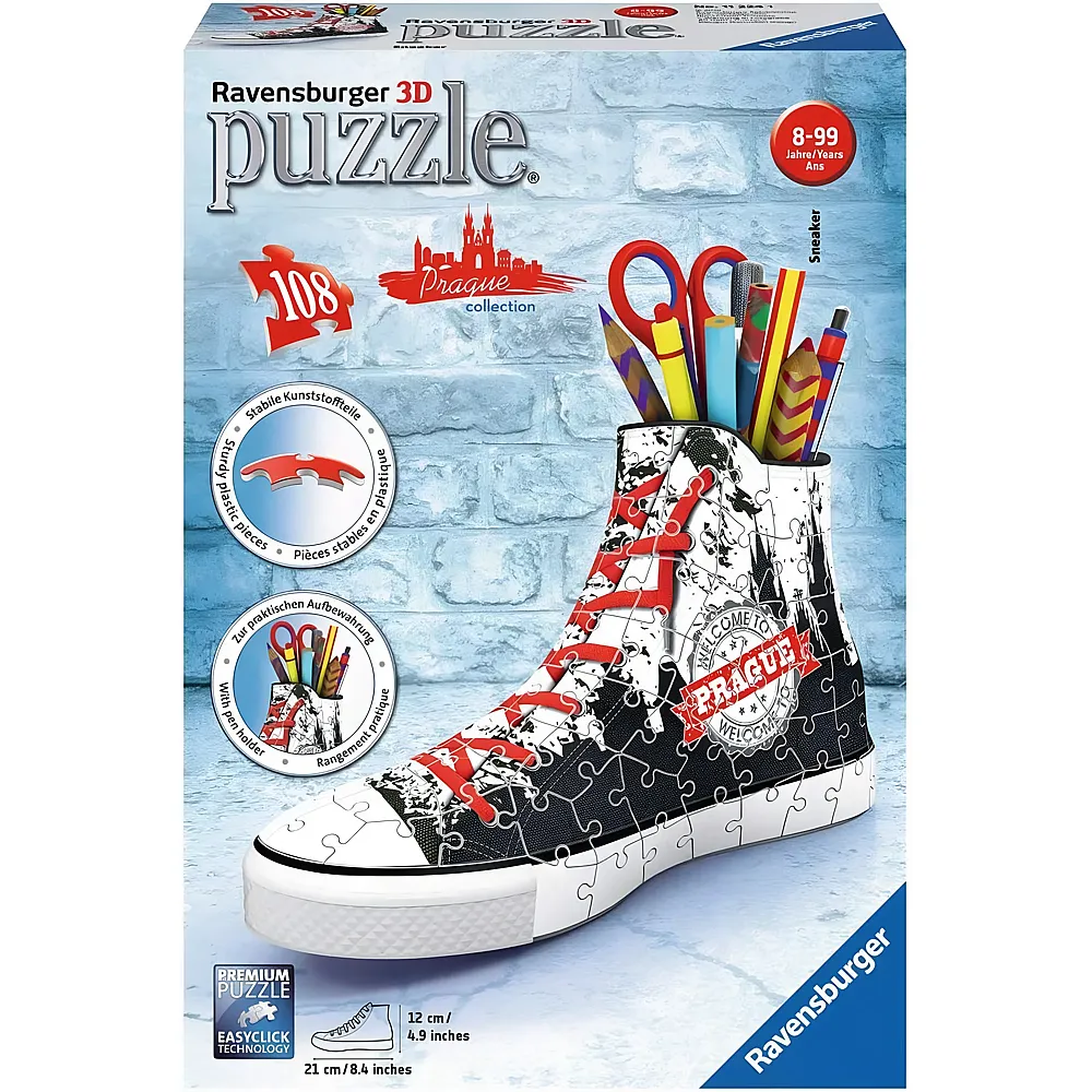 Ravensburger Puzzle 3D Sneacker Prag - 108 Teile - 3D Puzzle