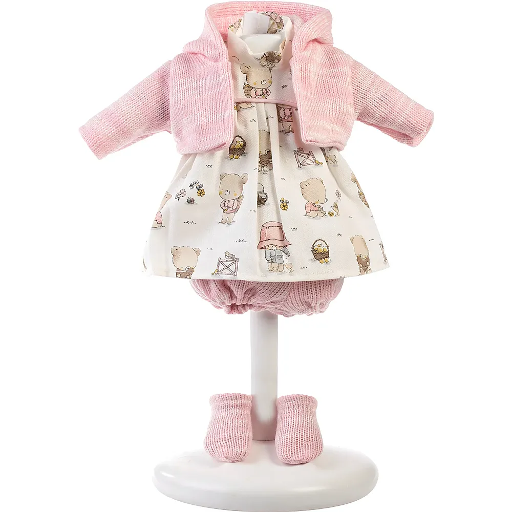 Llorens Clothing Set Bear Pink - 33 cm