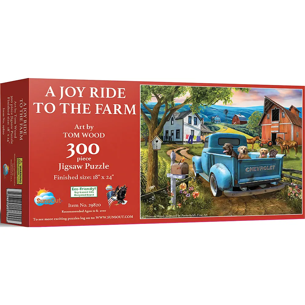 SunsOut Puzzle Tom Wood Auf dem Weg zum Bauernhof - 300 Teile