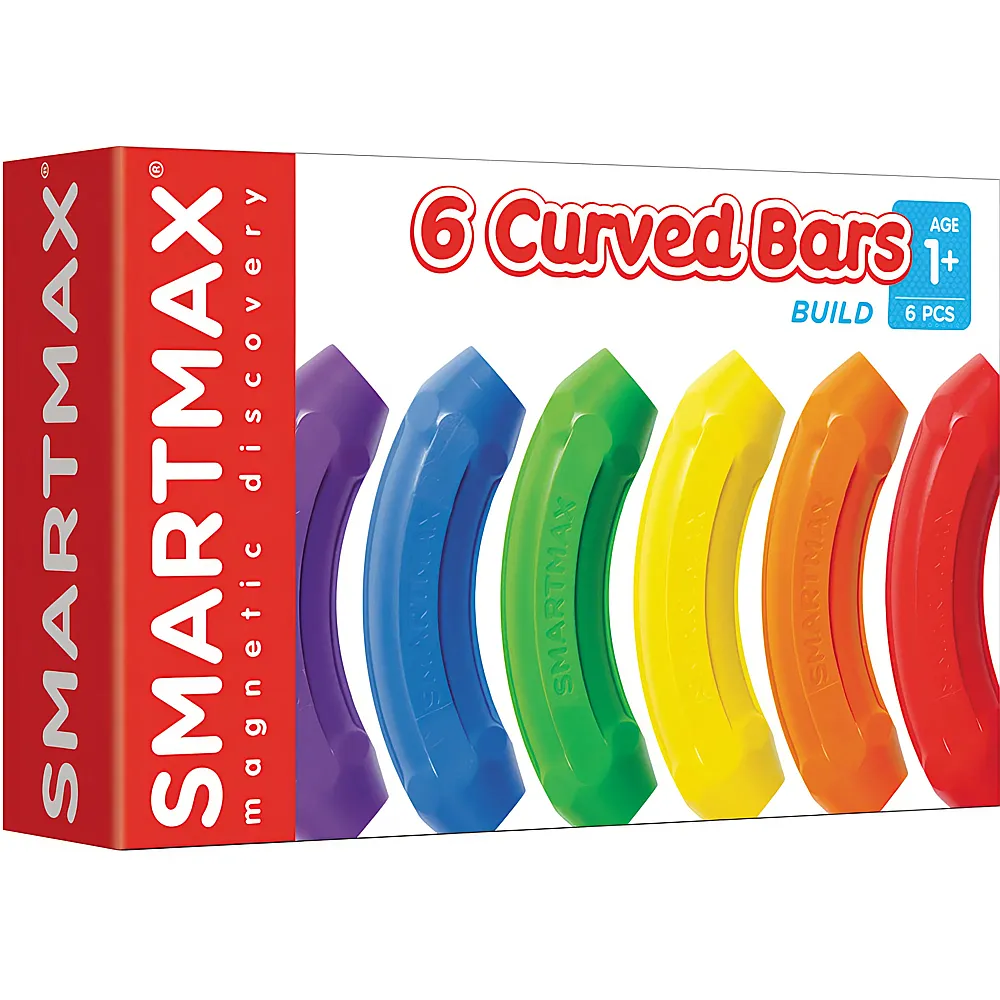 SmartMax Extensions curved bars 6Teile | Magnet-Baukasten