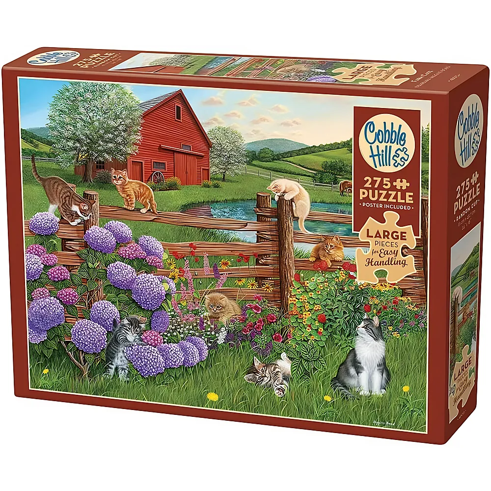 Cobble Hill Puzzle Barbara Higgins Bond Farm Cats - 275 Teile