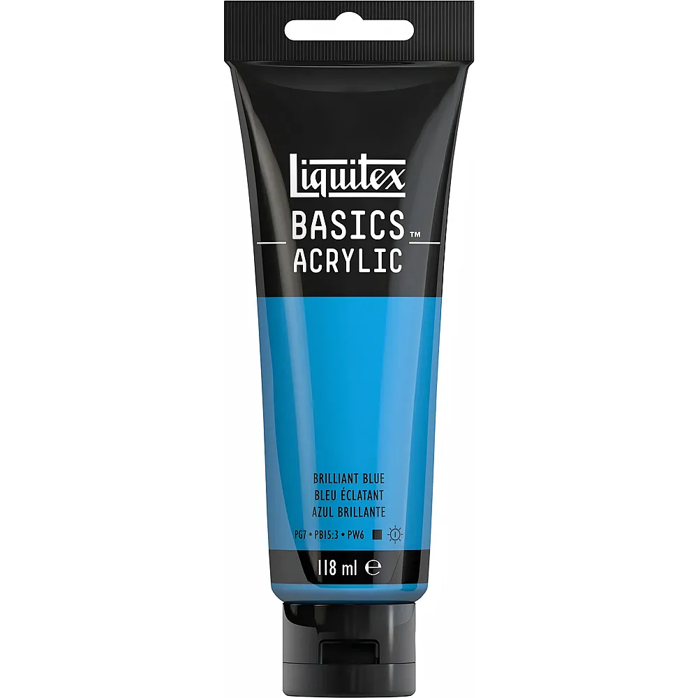 Liquitex Lqx Basics Acrylfarbe 118ml Tube Brillantblau