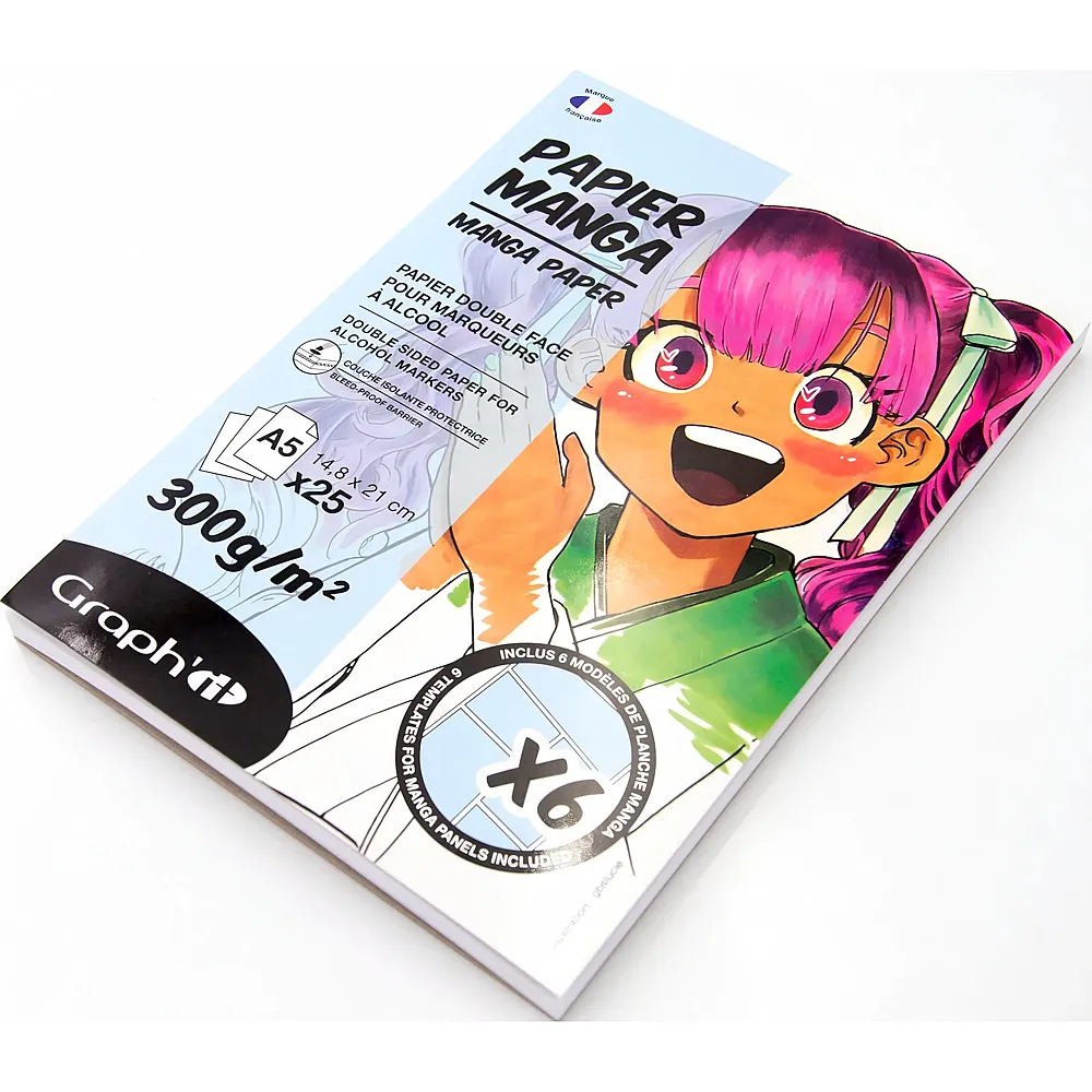 Graph'it Bloc Manga A5 300g 25 Feuilles + 6 Calques