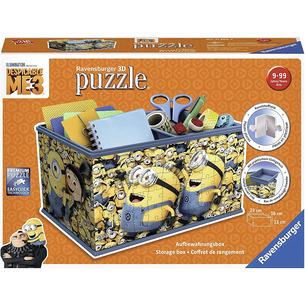 Ravensburger 3D Puzzle Aufbewahrungsbox Minions 3 216Teile
