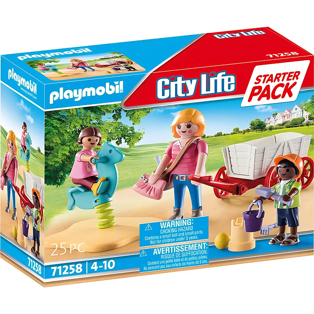 PLAYMOBIL City Life Starter Pack Erzieherin mit Bollerwagen 71258