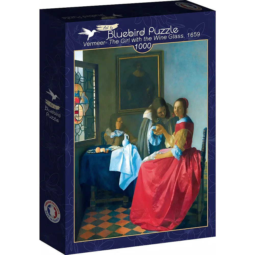 Bluebird Puzzle Johannes Vermeer The Girl with the Wine Glass, 1659 1000Teile