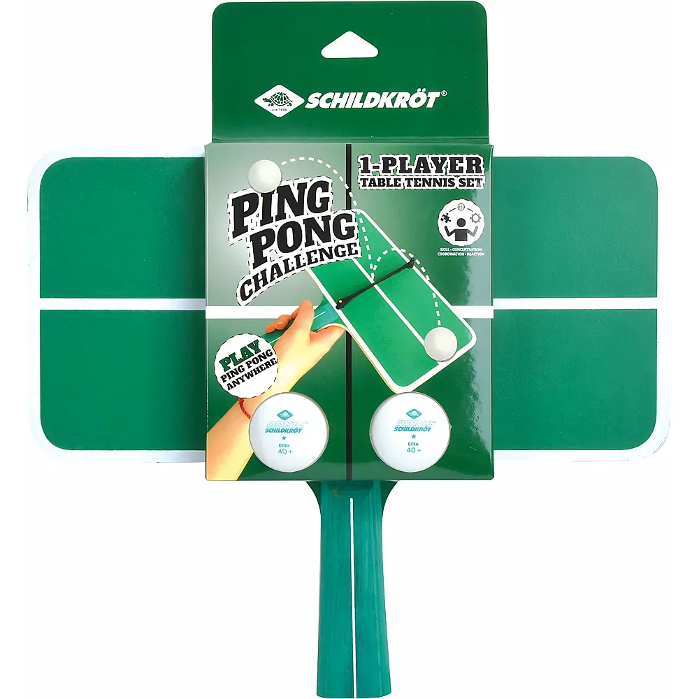 Schildkr�t Tischtennis-Set Ping Pong Challenge, Schl�ger mit Netz