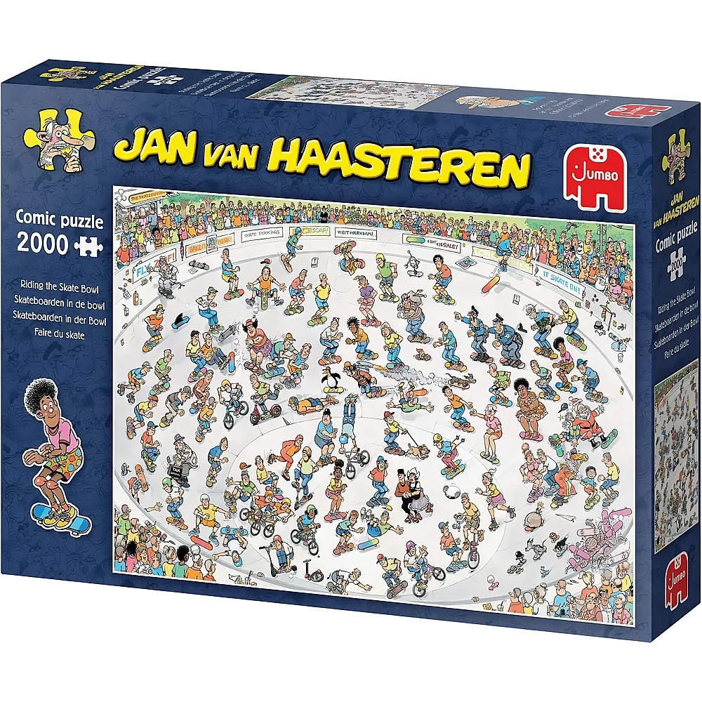 Jumbo Puzzle Jan van Haasteren - Skateboarden In der Bowl 2000Teile