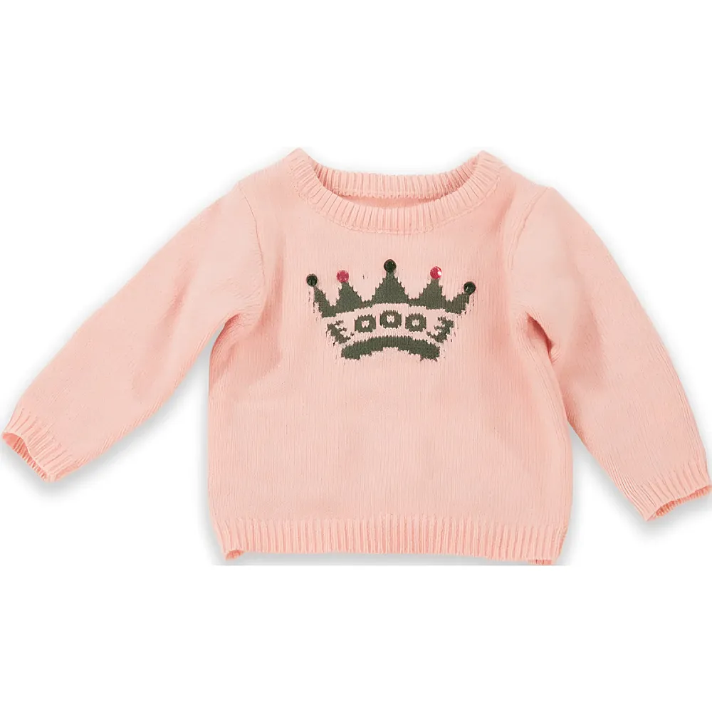 meinspielzeug - G�tz Pulli mit Kr�nchen rosa - 30 - 50 cm | Puppenkleider