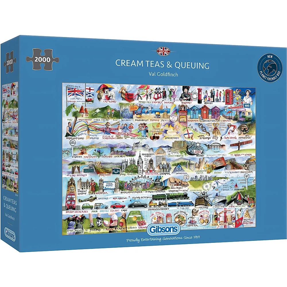 Gibsons Puzzle Cream Teas & Queuing - 2000 Teile