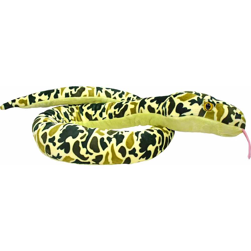 meinspielzeug - Wild Republic Snake Camo Green Schlange - 137 cm | Reptilien Pl�sch
