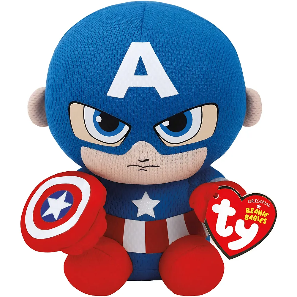 Ty Squishy Beanies Avengers Captain America 15cm
