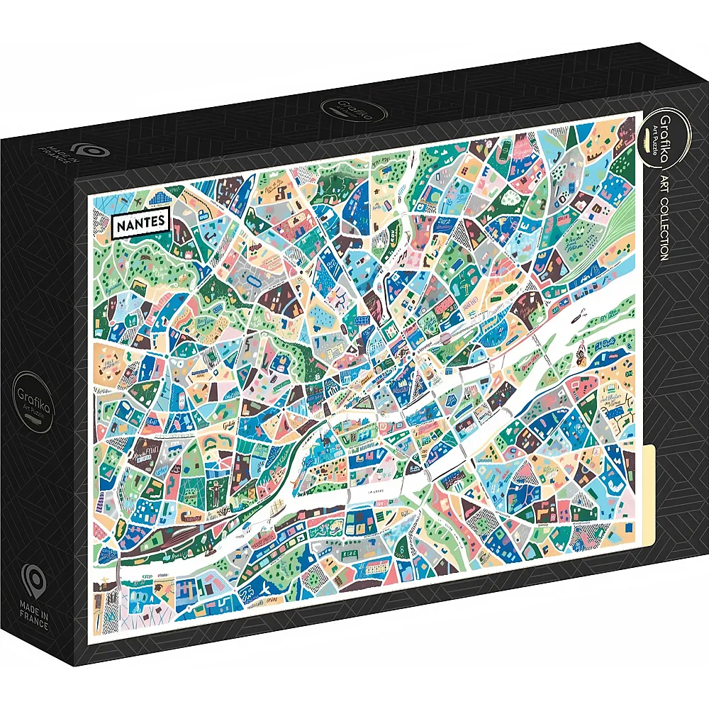 Grafika Puzzle Carte de Nantes - 1000 Teile