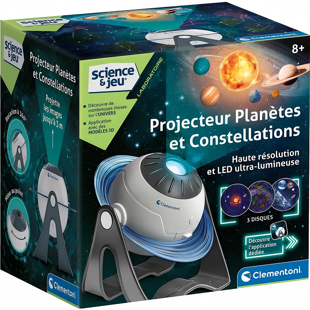 Clementoni science & jeu Projektor f�r Planeten und Sternbilder - Franz�sisch