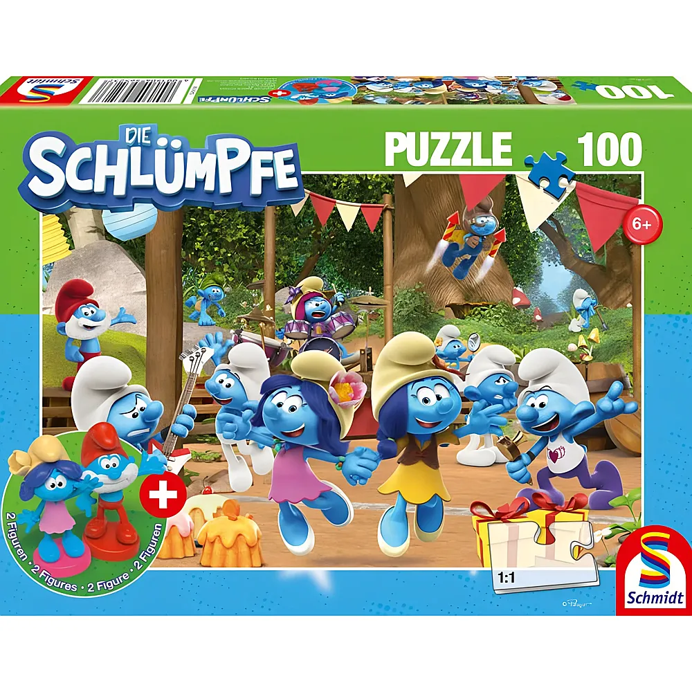 Schmidt Puzzle Verschlumpfte Party - 100 Teile