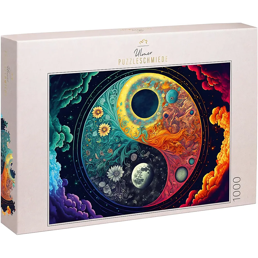 Ulmer Puzzleschmiede Quell und Gleichgewicht, Detailreiches Yin Yang Symbol - 1000 Teile