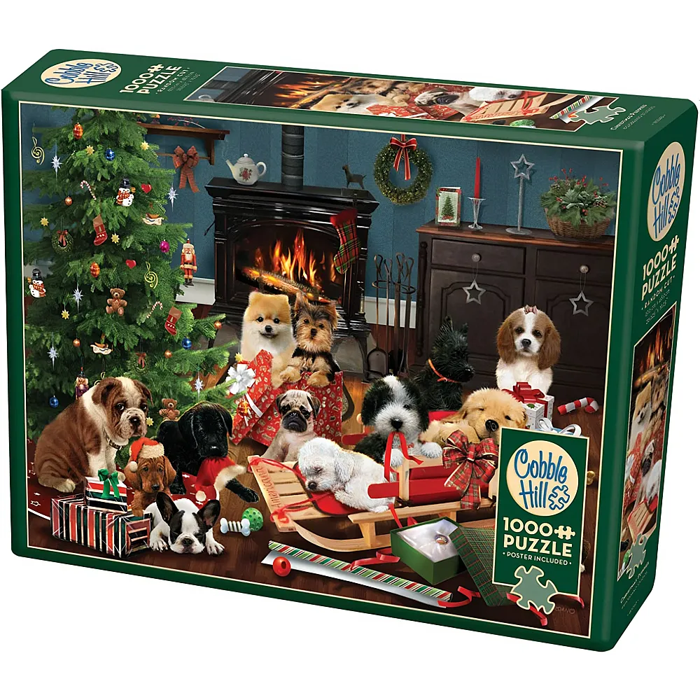 Cobble Hill Puzzle Christmas Puppies 1000Teile