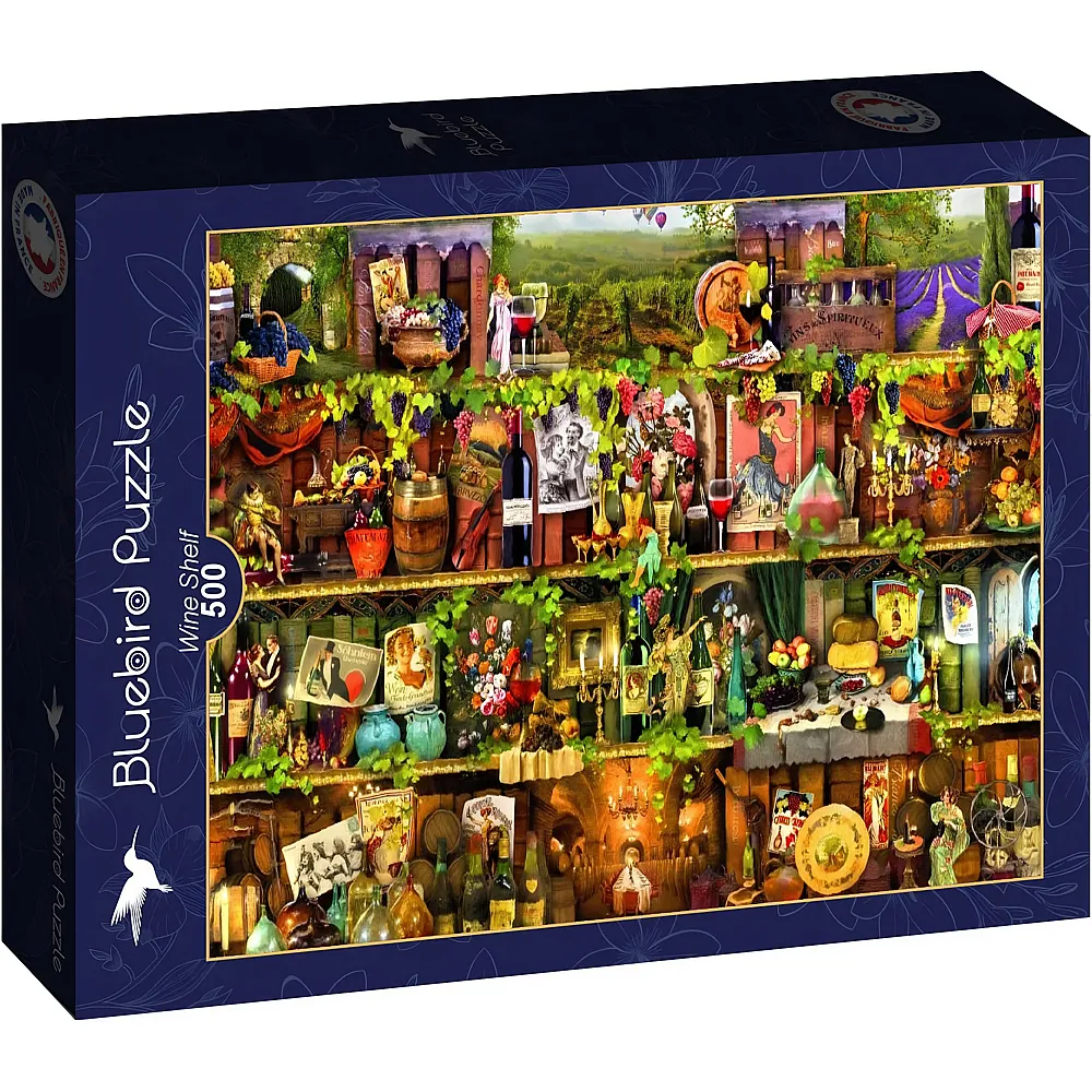 Bluebird Puzzle Aimee Stewart Wine Shelf - 500 Teile