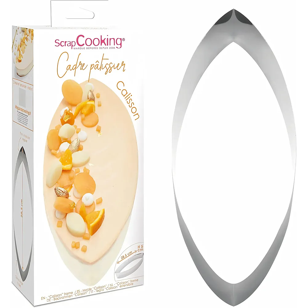 ScrapCooking Edelstahlrahmen Backform Calisson