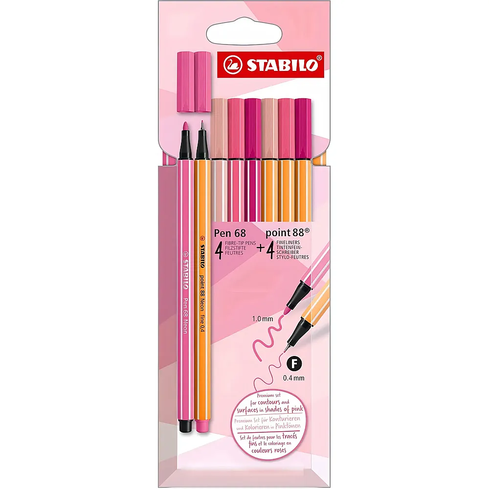 Stabilo Pen 68&Point 88 Shade of pink