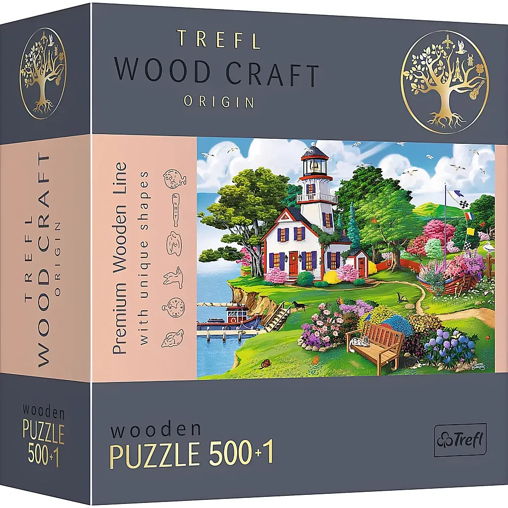 Trefl Puzzle Wood Craft Sommerhafen - 500 Teile