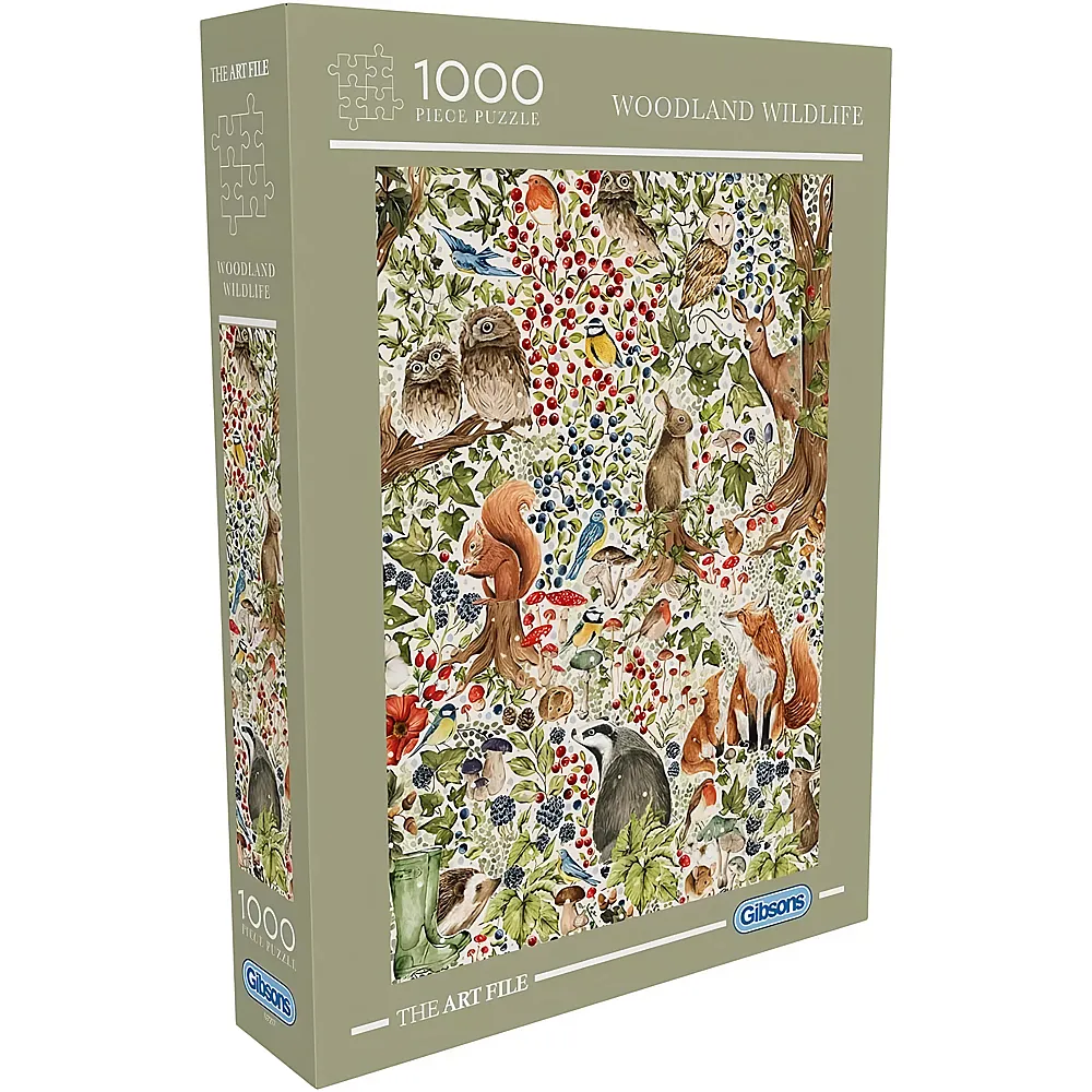 Gibsons Puzzle The Art File Wildtiere im Wald - 1000 Teile